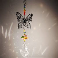 Primus Butterfly Stainless Steel Gemstone Garden Decor Hanger (PT3204)