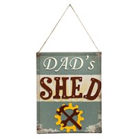 Primus Dad's Shed Hanging Metal Outdoor Garden Decor Wall Sign (PH1002)