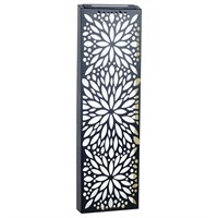 Primus Flower Metal Narrow Solar Garden Decor Wall Panel (PA1011BK)