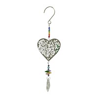 Primus Heart Stainless Steel Gemstone Garden Decor Hanger (PT3202)