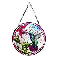 Primus Hummingbird Stained Glass Hanging Garden Decor Suncatcher (PT2219)