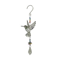 Primus Hummingbird Stainless Steel Gemstone Garden Decor Hanger (PT3201)