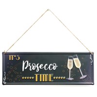 Primus It's Prosecco Time Metal Outdoor Garden Decor Wall Sign (PH1010)