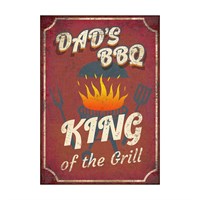 Primus King Of The Grill Metal Outdoor Garden Decor Wall Sign (PH1022)