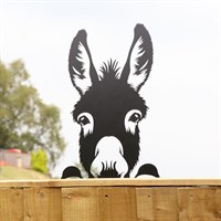 Primus Metal Donkey Peeking Farmyard Garden Decor Silhouette (PF1054)