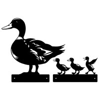 Primus Metal Ducks Peeking Farmyard Garden Decor Silhouette (PF1049)