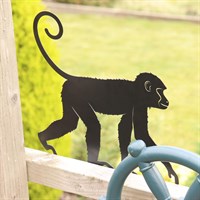 Primus Metal Monkey Peeking Zoo Garden Decor Silhouette (PF1045)
