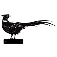 Primus Metal Pheasant Peeking Farmyard Garden Decor Silhouette (PF1047)
