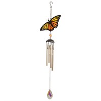 Primus Orange Butterfly Suncatcher Garden Decor Windchime (PT1004)
