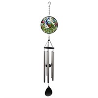 Primus Peacock Large Glass Suncatcher Garden Decor Windchime (PT1061)