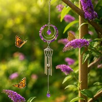 Primus Purple Beaded Garden Decor Windchime (PT2514)