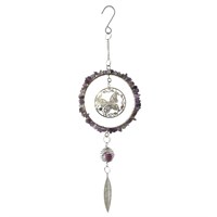 Primus Purple Stainless Steel Gemstone Tree Of Life Garden Decor Hanger (PT3602)