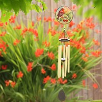 Primus Robin Small Glass Suncatcher Garden Decor Windchime (PT1083)