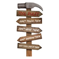 Primus Tool Rules Metal Outdoor Garden Decor Wall Sign (PH1013)