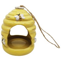 Primus Yellow Ceramic Honey Pot Hanging Bird Feeder (PB9111YL)