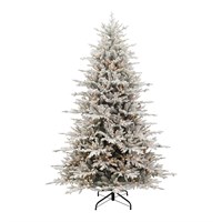 Puleo 1.8m (6ft) Arcadia Pine Flocked Pre Lit Artificial Christmas Tree (ARPF-60QLDTF5K350U)