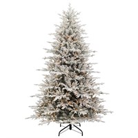 Puleo 2.1m (7ft) Arcadia Pine Flocked Pre Lit Artificial Christmas Tree (ARPF-70QLDTF5K5U)