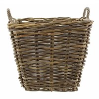 Rattan Grey Log Basket - Large Square (900666)