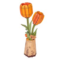 Rowood Orange Tulip Modern 3D Wooden Puzzle by Robotime (TW081)