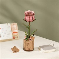 Robotime Pink Rose Bloom Craft 3D Wooden Puzzle (TW041)