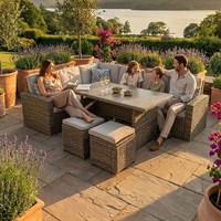 Royalcraft Wentworth Corner Outdoor Garden Furniture Set with Adjustable Table