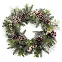 Sage 45cm Lotus Pine Artificial Christmas Wreath (Z73274)