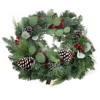 Sage 60cm Blue Gum & Berry Artificial Christmas Wreath (Z73355LA)