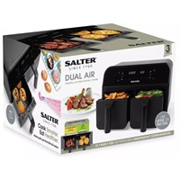 Salter Dual Air Pro Airfryer - Black (EK4750BLK)