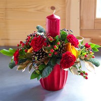 Scents of Christmas Floral Pot Arrangement