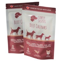 Simply Jaspers Beef Chunks Dog Treats 75g (BCT-75G)