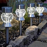 Smart Garden Crystal Stainless Steel Solar Lights - 4 Pack (1011543)