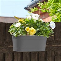 Smart Garden 12 Inch Fence & Balcony Hanging Pot - Slate (6030301)