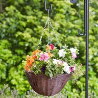 Smart Garden 14 Inch Chestnut Faux Rattan Hanging Basket (6020061)