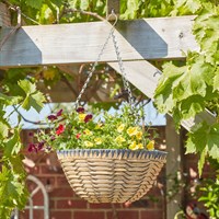 Smart Garden 14 Inch Savanna Faux Rattan Garden Hanging Basket (6021059)