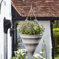 Smart Garden 14 Inch Wychwood Faux Rattan Garden Hanging Cone (6021053)