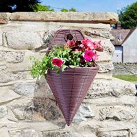 Smart Garden 14Inch Chestnut Faux Rattan Wall Torch (6020163)