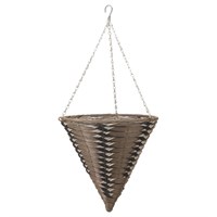 Smart Garden 14Inch Kikuyu Faux Rattan Cone Hanging Basket (6021035)