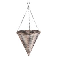 Smart Garden 14Inch Oceana Faux Rattan Cone Hanging Basket (6020164)