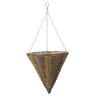 Smart Garden 14Inch Safari Faux Rattan Cone Hanging Basket (6021033)