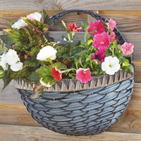 Smart Garden 16 Inch Tulsa Faux Rattan Garden Wall Basket (6021062)