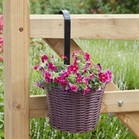 Smart Garden 8inch Faux Rattan Hanging Pot - Chestnut (6021058)