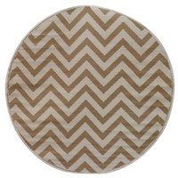 Smart Garden Alfresco Round Rug Zig Zag Mocha 180cm (5518102)