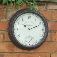 Outside In Bickerton Wall Clock & Thermometer 12 Inch (5060000)