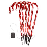 Three Kings Candy Cane Light Up Christmas Garden Stakes - Set of 6 (2501003)