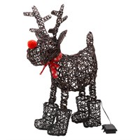 Three Kings 65cm Christmas LED Sparkly Rudolph Battery Light Up Decoration (2535015)