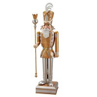 Three Kings 1.2m Christmas In-lit Giant Light Up Nutcracker - Gold & White (2535019)