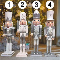 Three Kings Christmas Standing Nutcracker Silver & White XL - Design 3 (2538013)