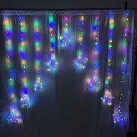 Three Kings 1.2m Curtain String Christmas Lights Star Multi Coloured (2514003)
