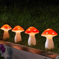 Smart Garden Fairy Mushroom Solar Stake Lights - Set of 4 (1012043)