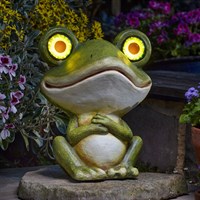 Smart Garden Frog Glow Eyes Light Up Solar Statue (1020059)